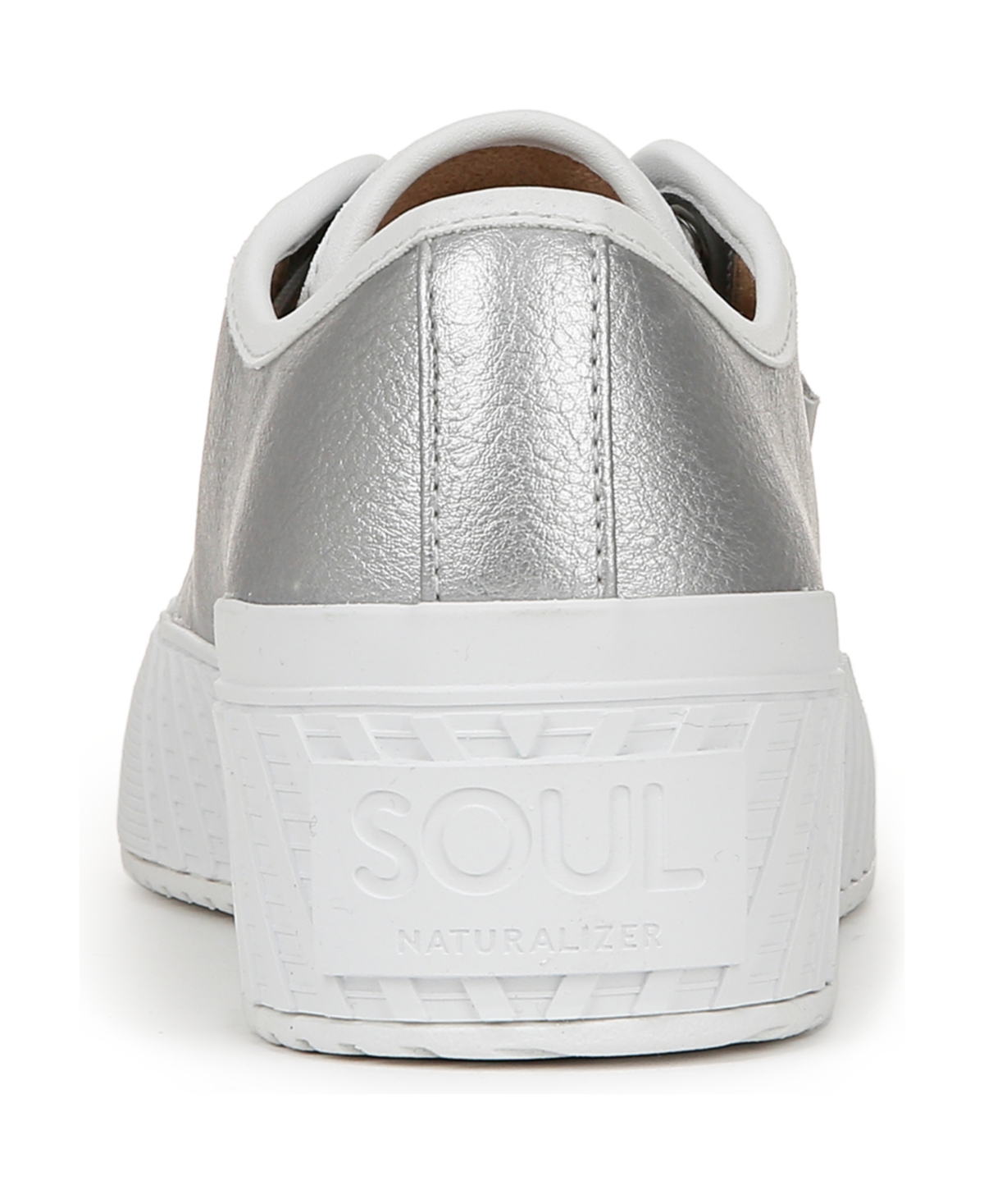 Shop Soul Naturalizer Women's Iliana Lace Up Platform Sneakers In Silver Faux Leather