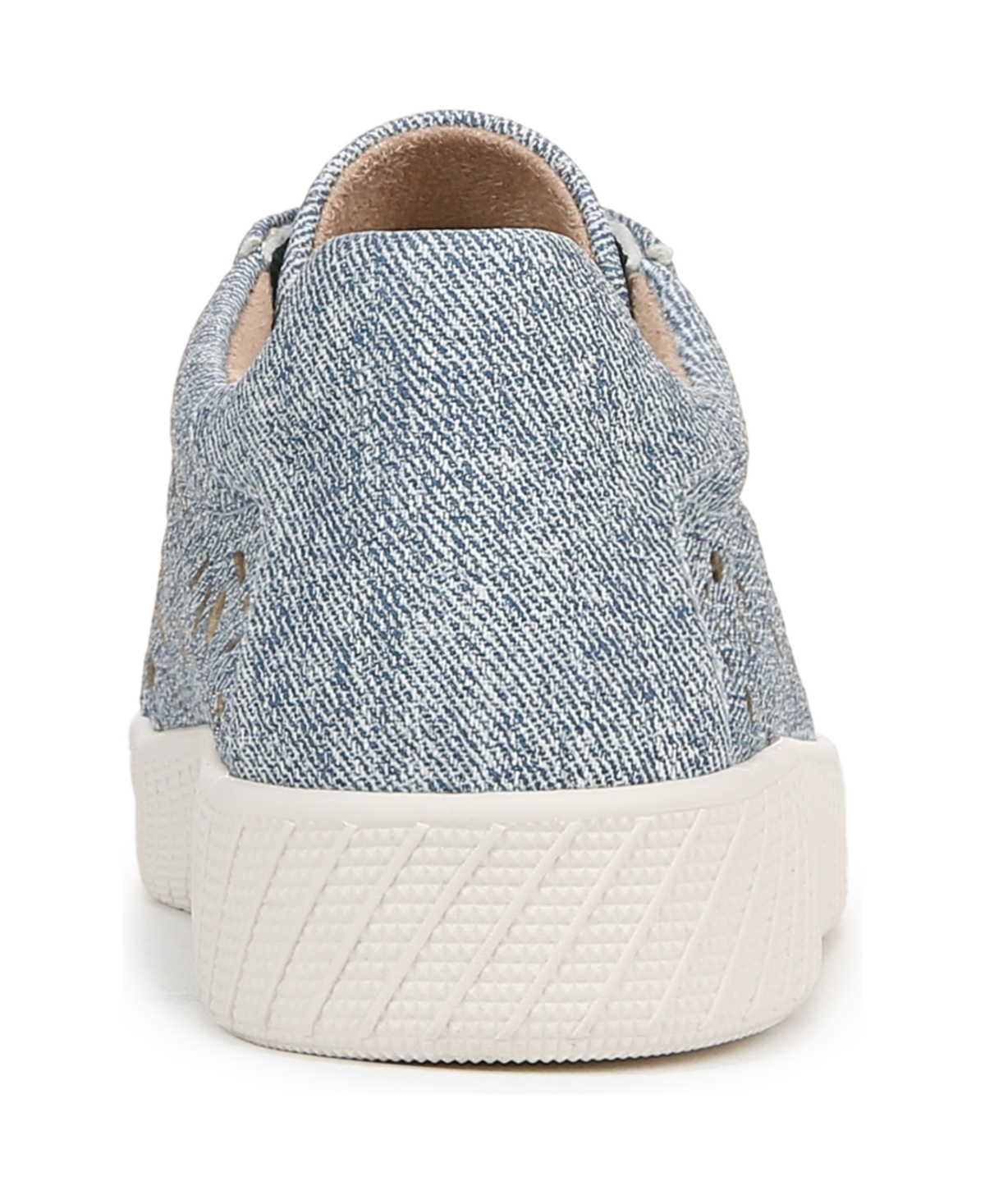 Shop Soul Naturalizer Women's Neela-perf Lace Up Sneakers In Light Denim Blue Embossed Faux Leather