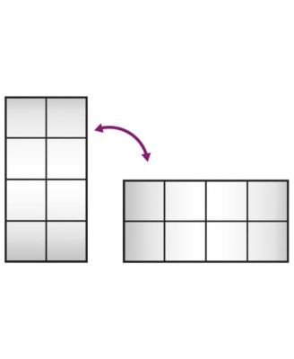 Wall Mirror Black 15.7"x31.5" Rectangle Iron