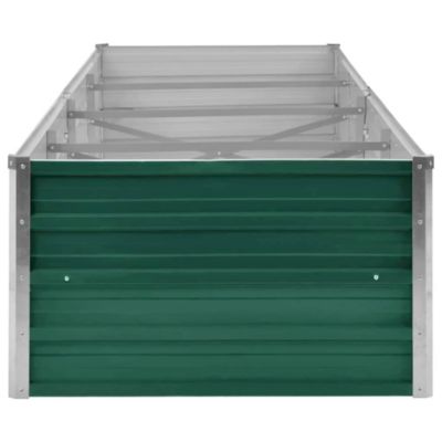 Raised Bed Green Galvanized Steel 126.0 x 31.5 x 17.7 in