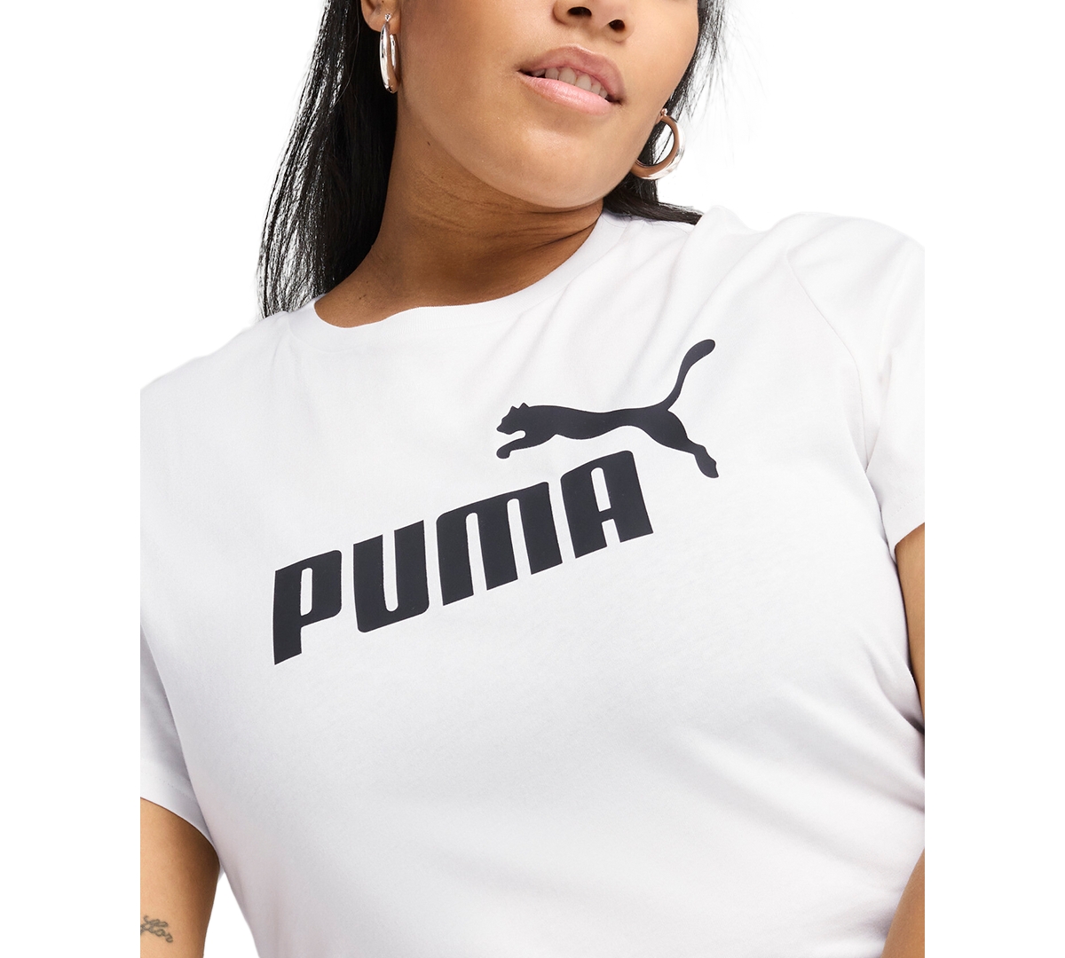 Puma Women's Essential No 1 Logo T-shirt In  White