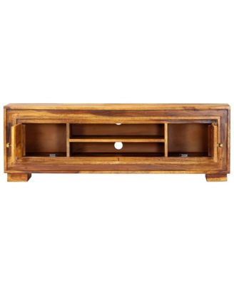 TV Stand 46.5"x11.8"x15.7" Solid Wood Acacia
