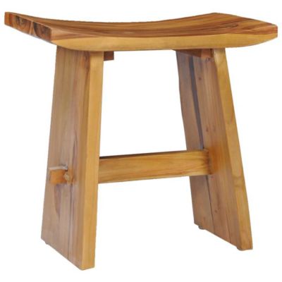 Stool Teak Solid teak wood Compact Durable Stool Rectangular