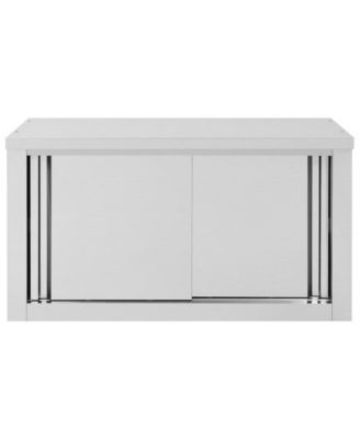 Kitchen Wall Cabinet with Sliding Doors 35.4&amp;quot;x15.7&amp;quot;x19.7&amp;quot; Stainless Steel