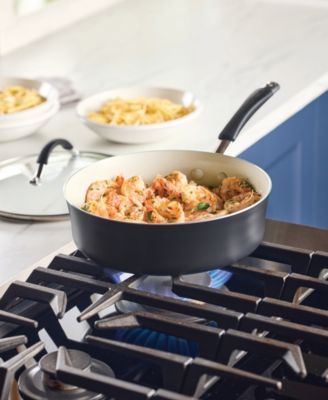 Cucina Ceramic Nonstick 3-Quart Saute Pan with Lid