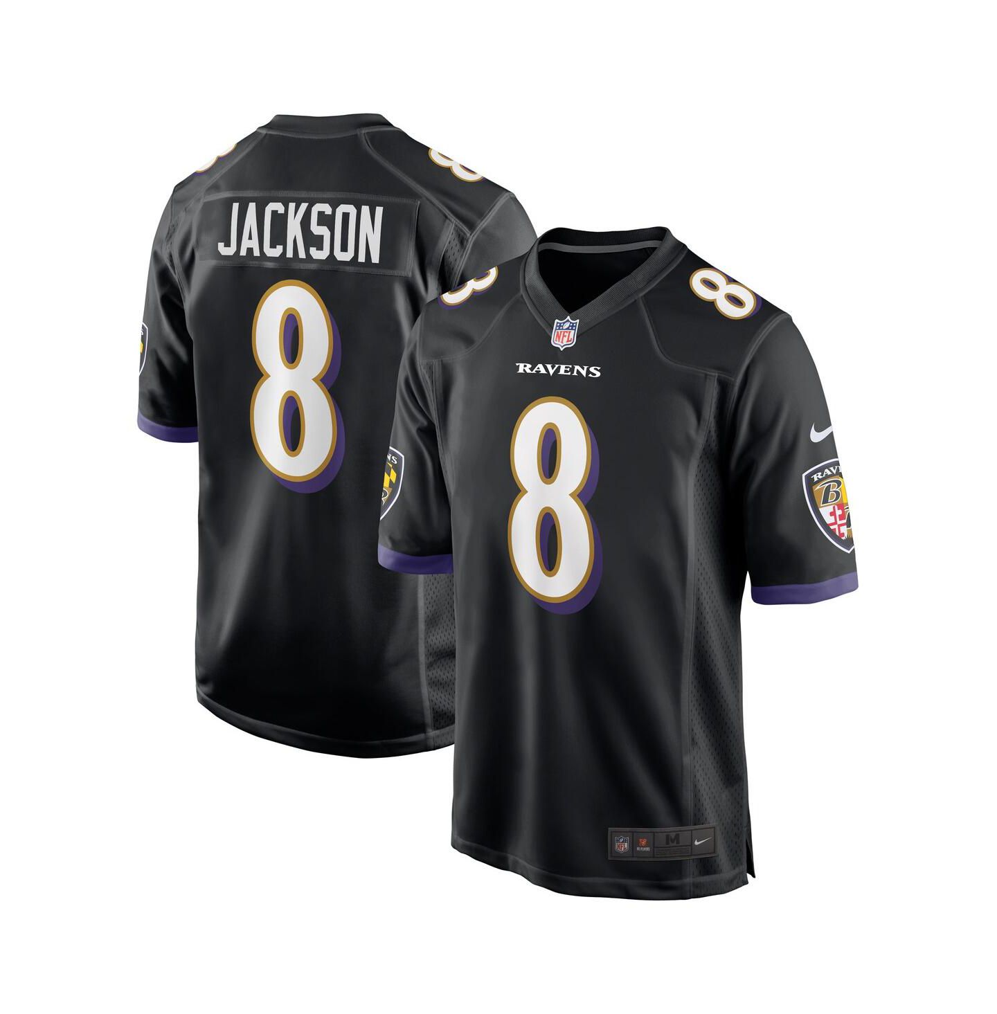 Мужской топ Nike Lamar Jackson Black Baltimore Ravens Alternate Game Jersey — фото 1