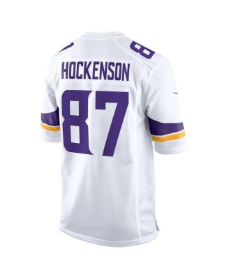 Men's T.J. Hockenson White Minnesota Vikings Game Player Jersey