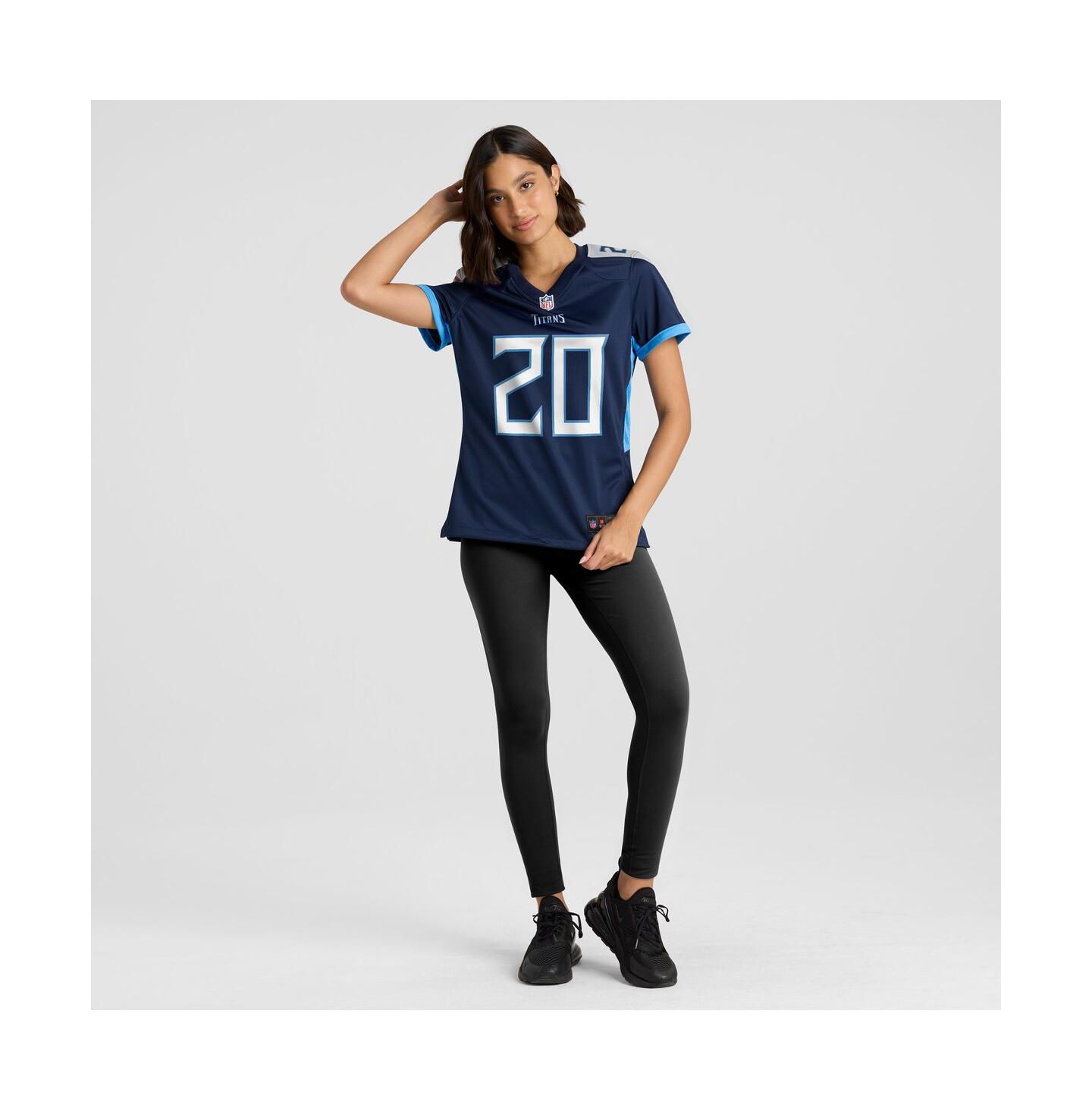 Женский топ Nike Tony Pollard Navy Tennessee Titans Game Player Jersey — фото 4