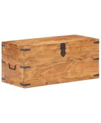 Chest 35.4&amp;quot;x15.7&amp;quot;x15.7&amp;quot; Solid Acacia Wood