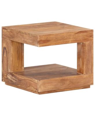 Coffee Table 17.7"x17.7"x15.7" Solid Wood Acacia