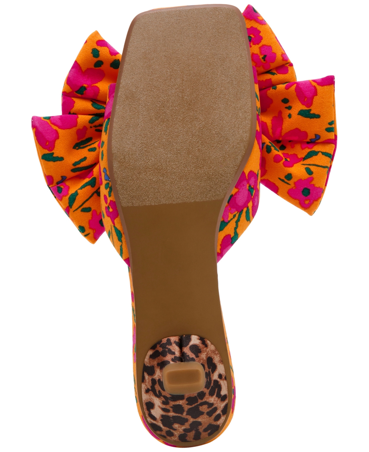 Betsey Johnson Women's Aylah Bow Kitten-heel Sandals In Orange Floral