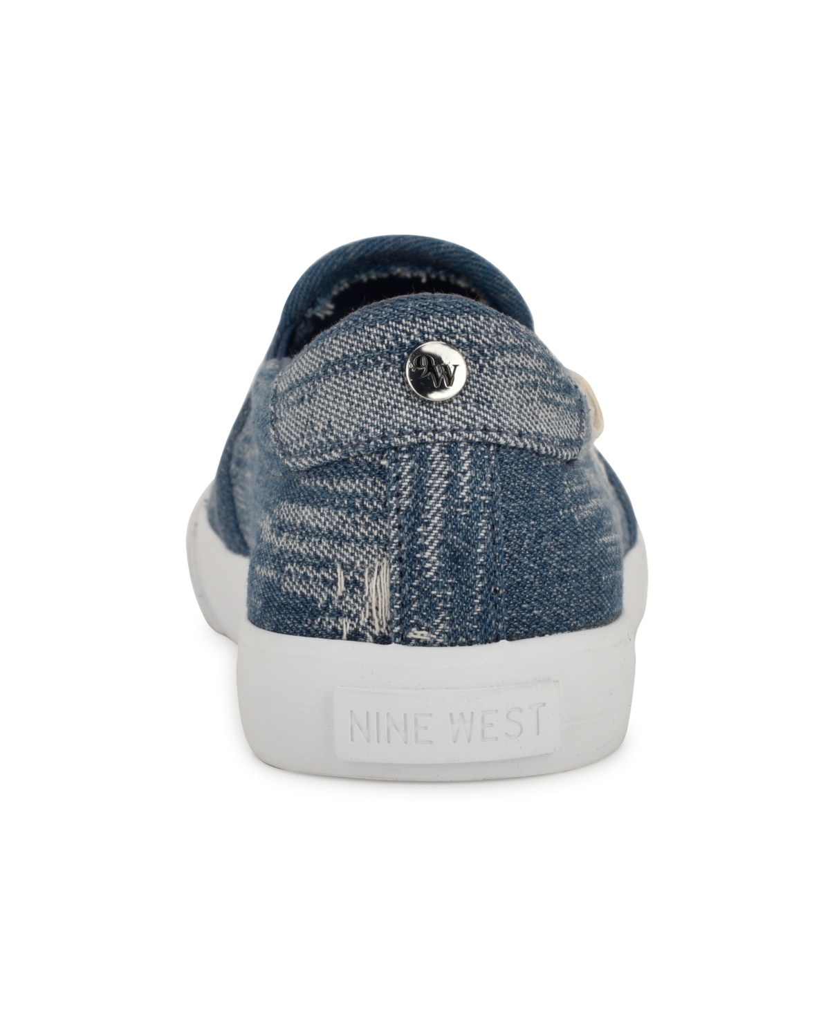 Shop Nine West Women's Lala Slip-on Causal Sneakers In Dark Blue Denim