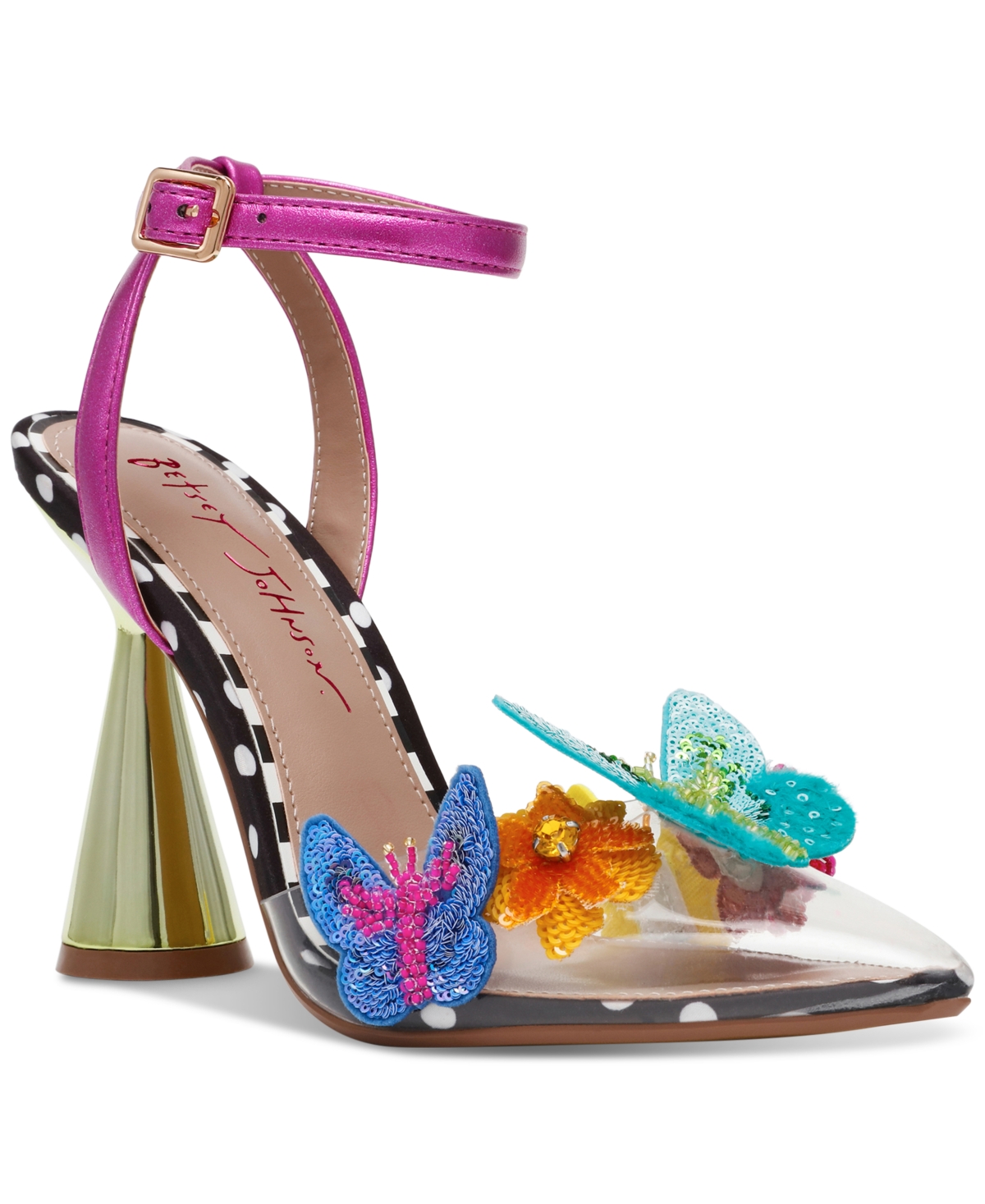 Betsey Johnson Women's Kamilla Butterfly Vinyl Pumps In Black Multi