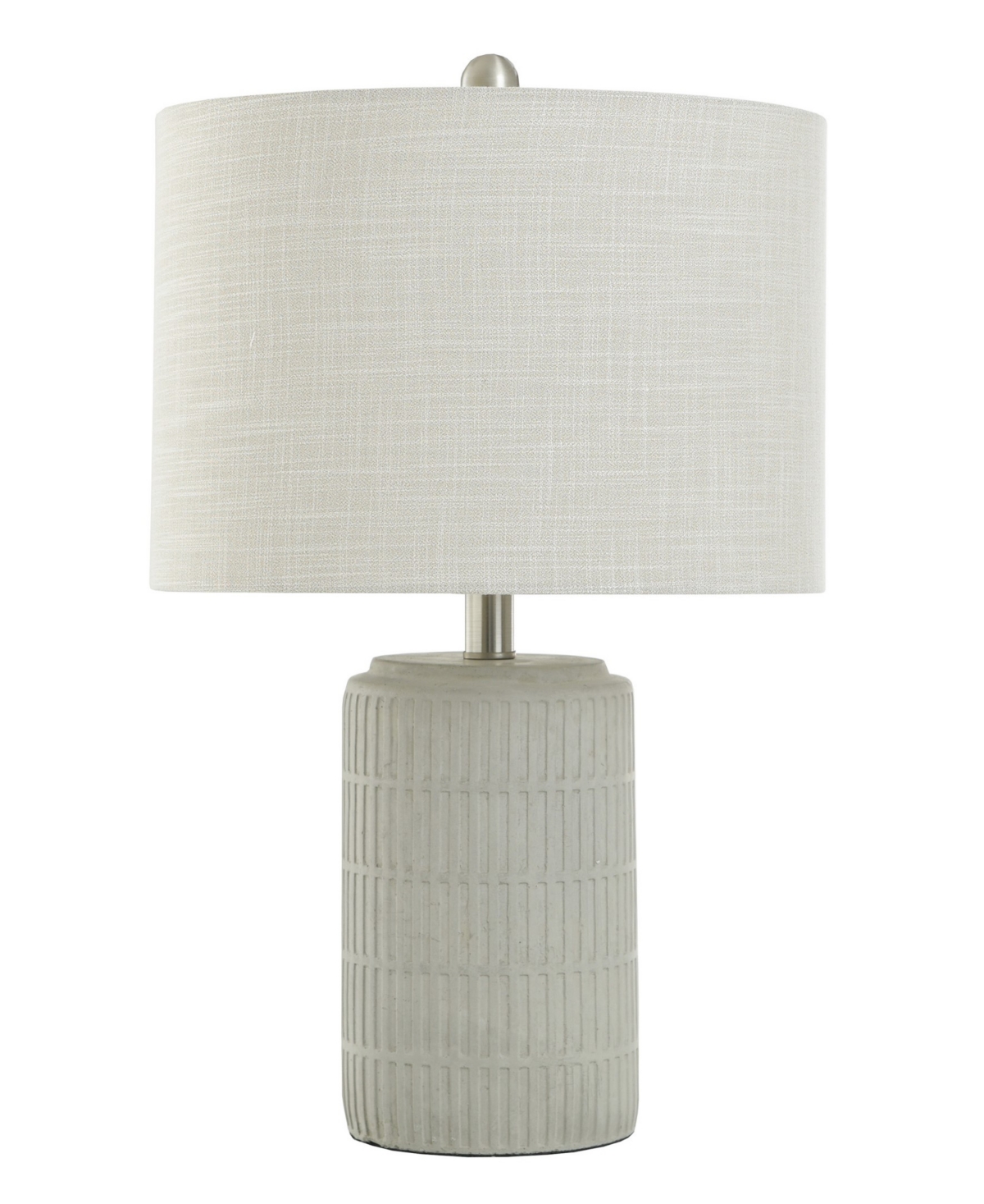 Shop Stylecraft Home Collection 21" Metal Joni Ceramic Table Lamp In Gray