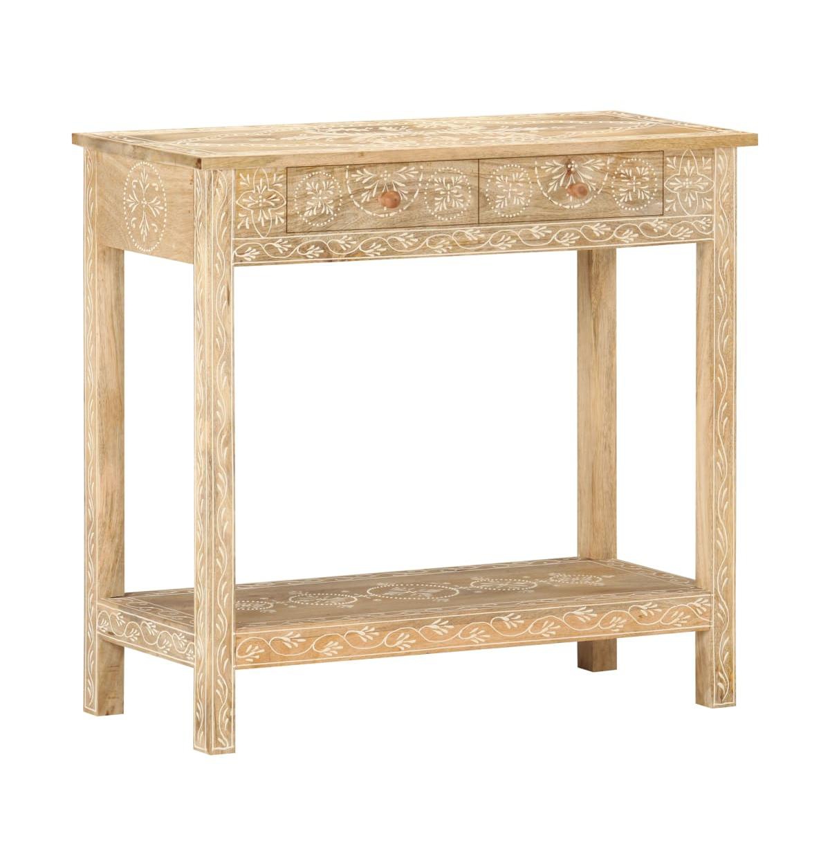 Console Table 31.5"x13.8"x29.1" Solid Mango Wood