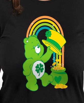 Plus Size Trendy Care Bears St Patrick's Day Graphic Crew Neck T-Shirt