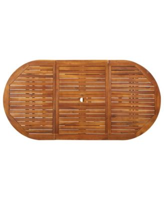 Patio Dining Table 70.9"x35.4"x29.5" Solid Acacia Wood