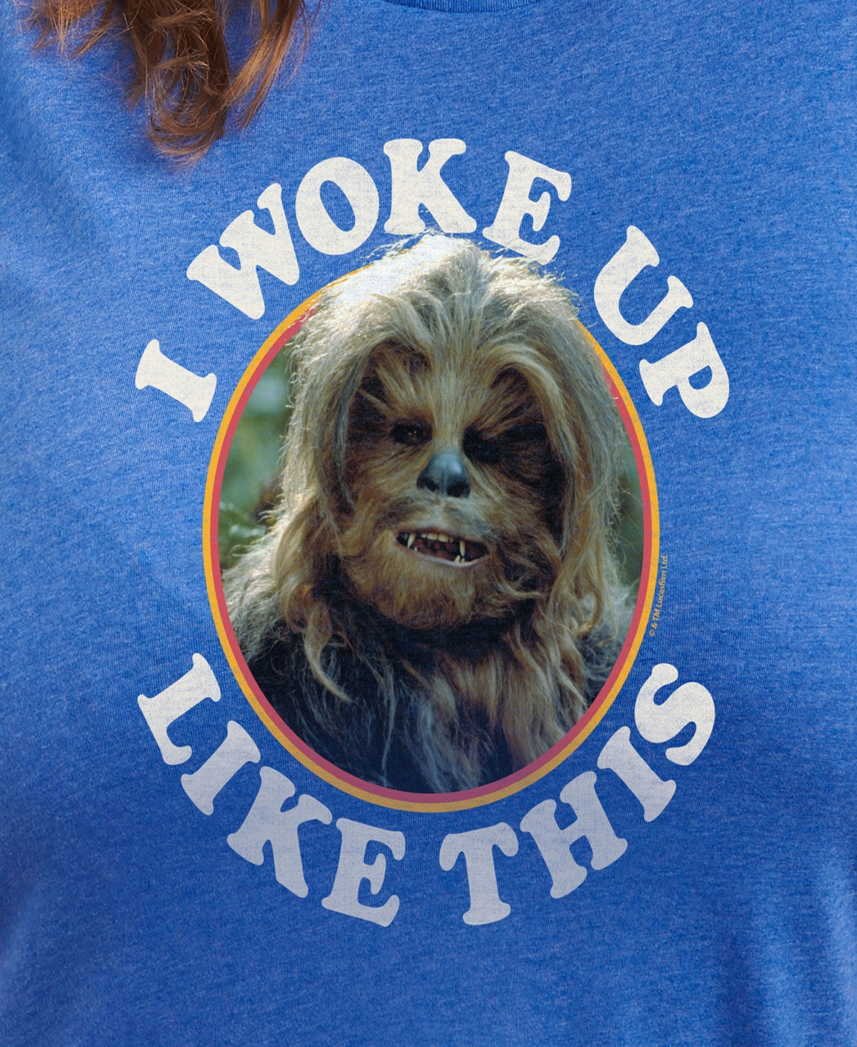 Hybrid Apparel Plus Size Trendy I Woke Up Classics Graphic Crewneck T-shirt In Blue