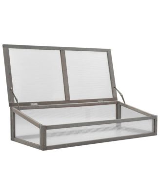 Raised Bed with Greenhouse 43.3"x21.3"x47.2" Solid Fir Wood