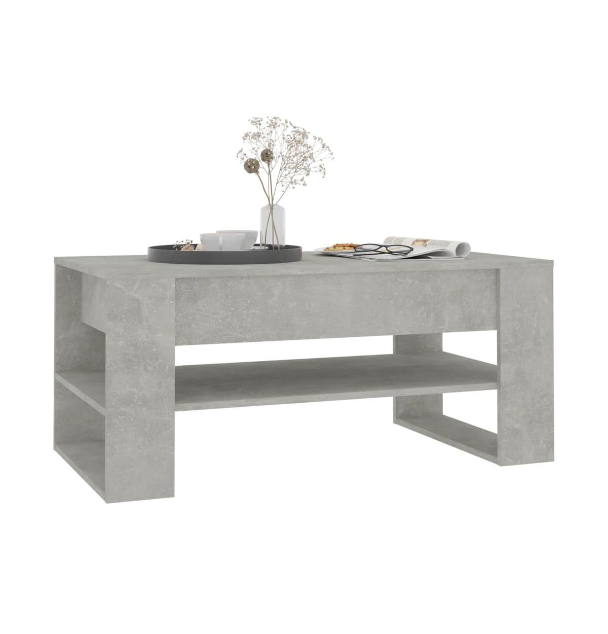vidaXL Coffee Table Concrete Gray 40.2