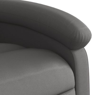 Large Massage Recliner Chair with Real Leather Upholstery, Adjustable Footrest, and Metal-Plywood Frame