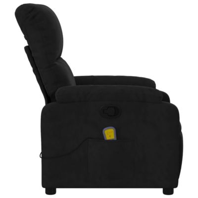 Massage Recliner Chair Black Microfiber, metal, plywood Standard