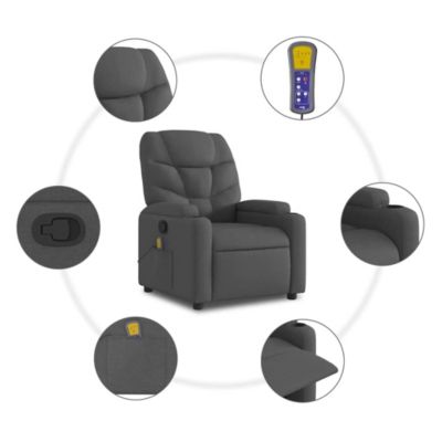 Massage Recliner Chair Dark grey