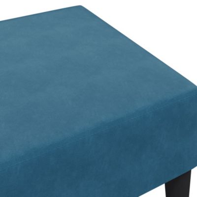 Footstool Blue 30.3"x21.7"x12.2" Velvet
