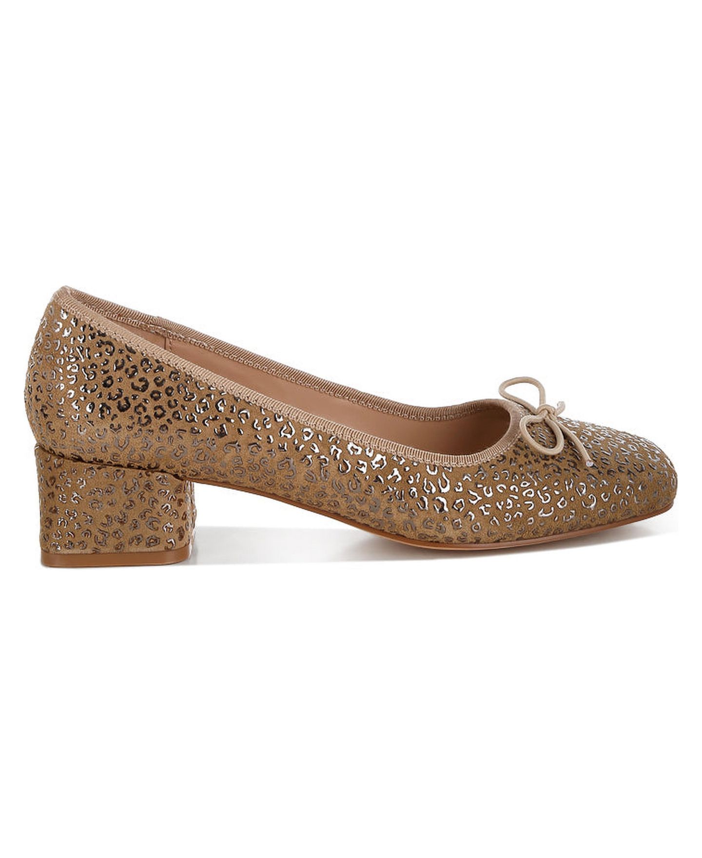 Женские туфли Rag & Co Ningen Leopard Print Block Heel s Ballerinas, цвет: Бежевый / Хаки — фото 1