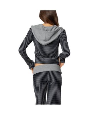 Women's Meggy Striped Zip Up Hoodie
