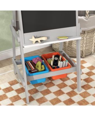 Double Sided Art Easel for Toddlers with board & Chalkboard