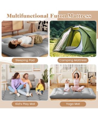 Foldable Futon Mattress with Washable Cover and Carry Bag