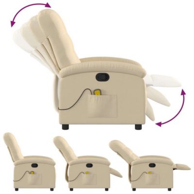 Modern Massage Recliner Chair with Adjustable Backrest, USB-Powered Vibration, and Breathable Fabric Upholstery