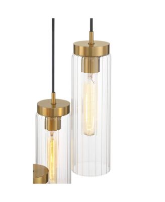 Marika 32" Modern Pendant Chandelier Ceiling Light Fixture Dining Room Over Table Kitchen Island Multi-Light Soft Gold Finish
