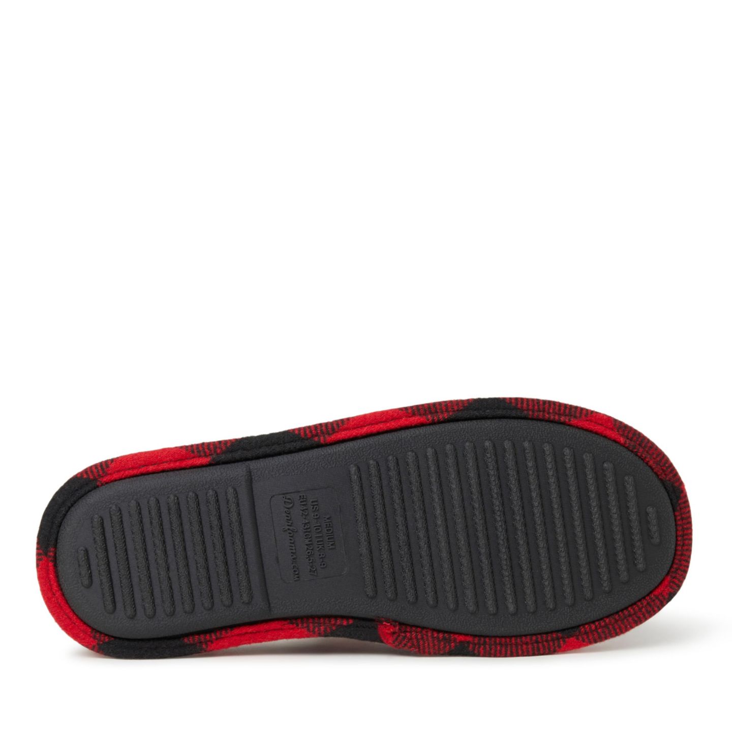 Мужские сабо Dearfoams Buffalo Check Papa Bear Dad Clog House Slipper, цвет: Красный клетчатый — фото 5