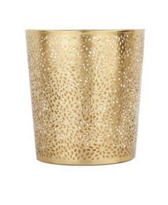1.3 Gallon Round Perforated Copper Metal Waste Basket Trash Can