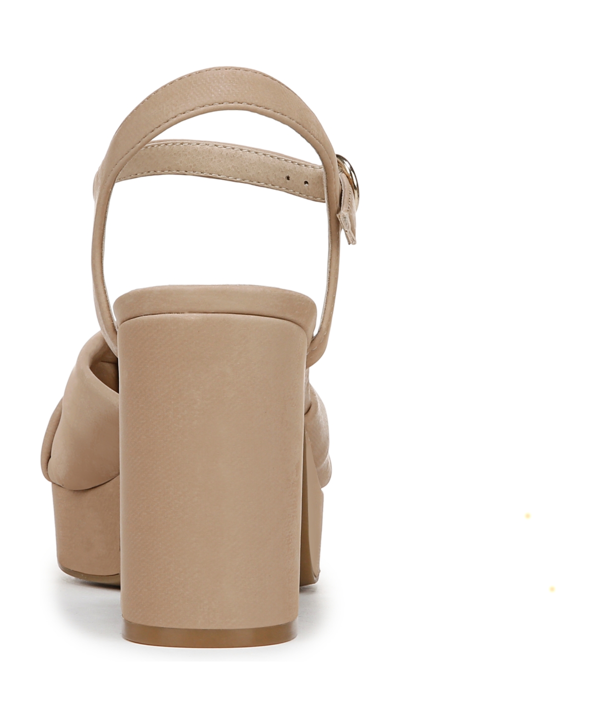 Shop Lifestride Women's August Square Open Toe Platform Sandals In Tan Faux Leather