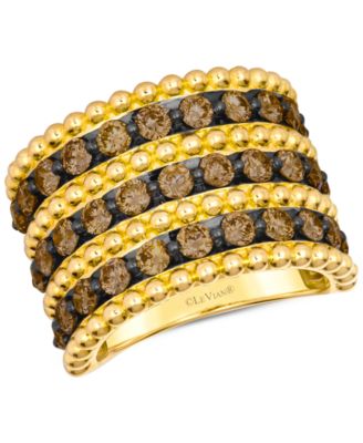 Le Vian - Chocolatier&reg; Chocolate Diamond&reg; (2-1/4 ct. t.w.) Multi Row Band Ring in 14k Honey Gold