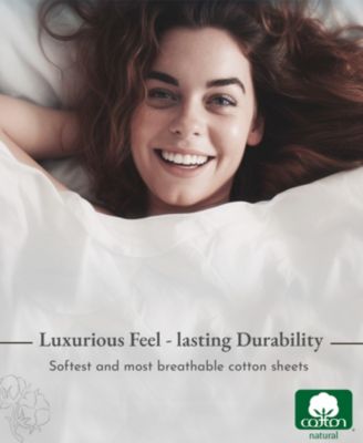 400 Thread Count Cotton Printed 4 Piece Sheet Set, Full Size