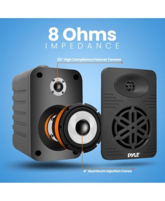 4” 2-Way Indoor/Outdoor Bluetooth Wireless Speaker System - Waterproof, 300W Max Power, 1/2” Tweeter