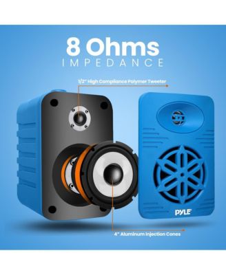 4” 2-Way Indoor/Outdoor Bluetooth Wireless Speaker System - Waterproof, 300W Max Power, 1/2” Tweeter