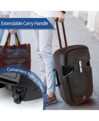 Wireless Portable PA Speaker System-Compatible with Bluetooth,Active Loudspeaker,1000 Watt Powered 2-Way Waterproof Amplifier, 12” Subwoofer, Tweeter, RCA, XLR, Mic In for Dj & Party-PPHP1241WMU