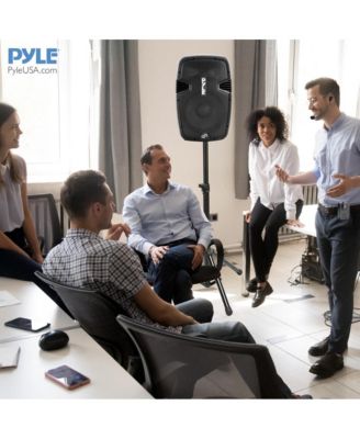 Wireless Portable PA Speaker System-Compatible with Bluetooth,Active Loudspeaker,1000 Watt Powered 2-Way Waterproof Amplifier, 12” Subwoofer, Tweeter, RCA, XLR, Mic In for Dj & Party-PPHP1241WMU