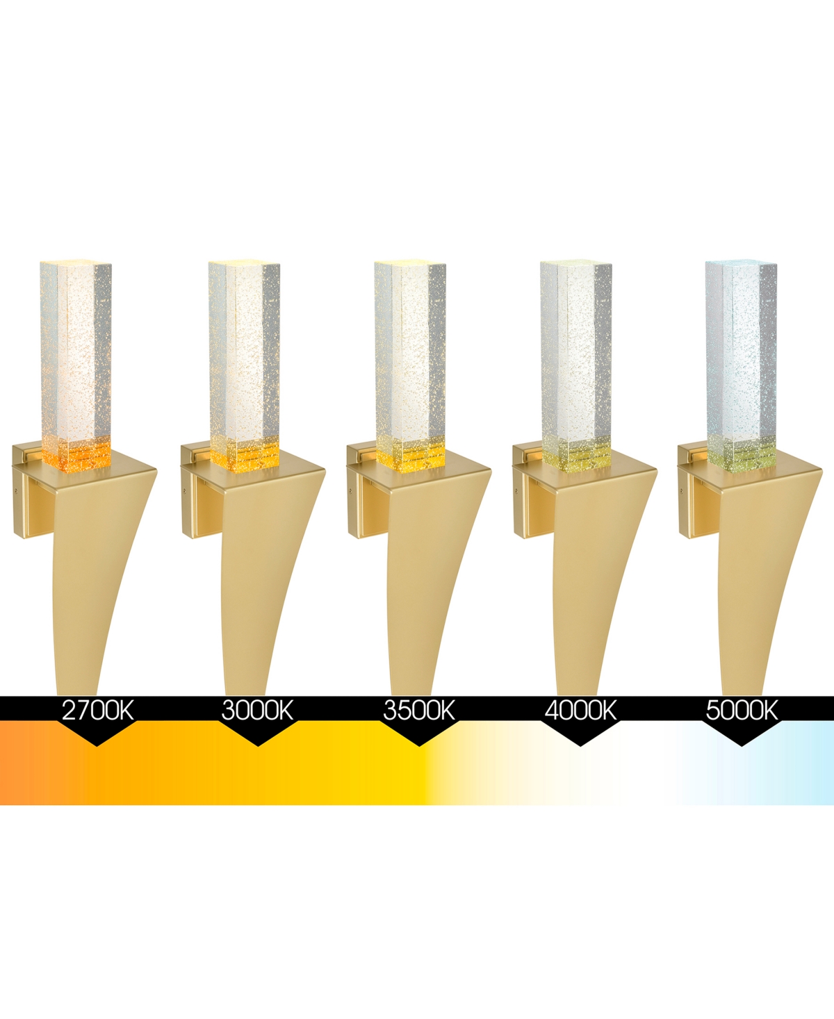 Cwi Lighting 30" Metal Catania Integrated Led Wall Light In Satin Gold