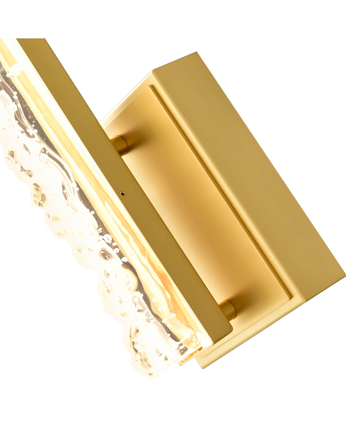 Shop Cwi Lighting 16" Metal Stagger Integrated Led Wall Light In Brass