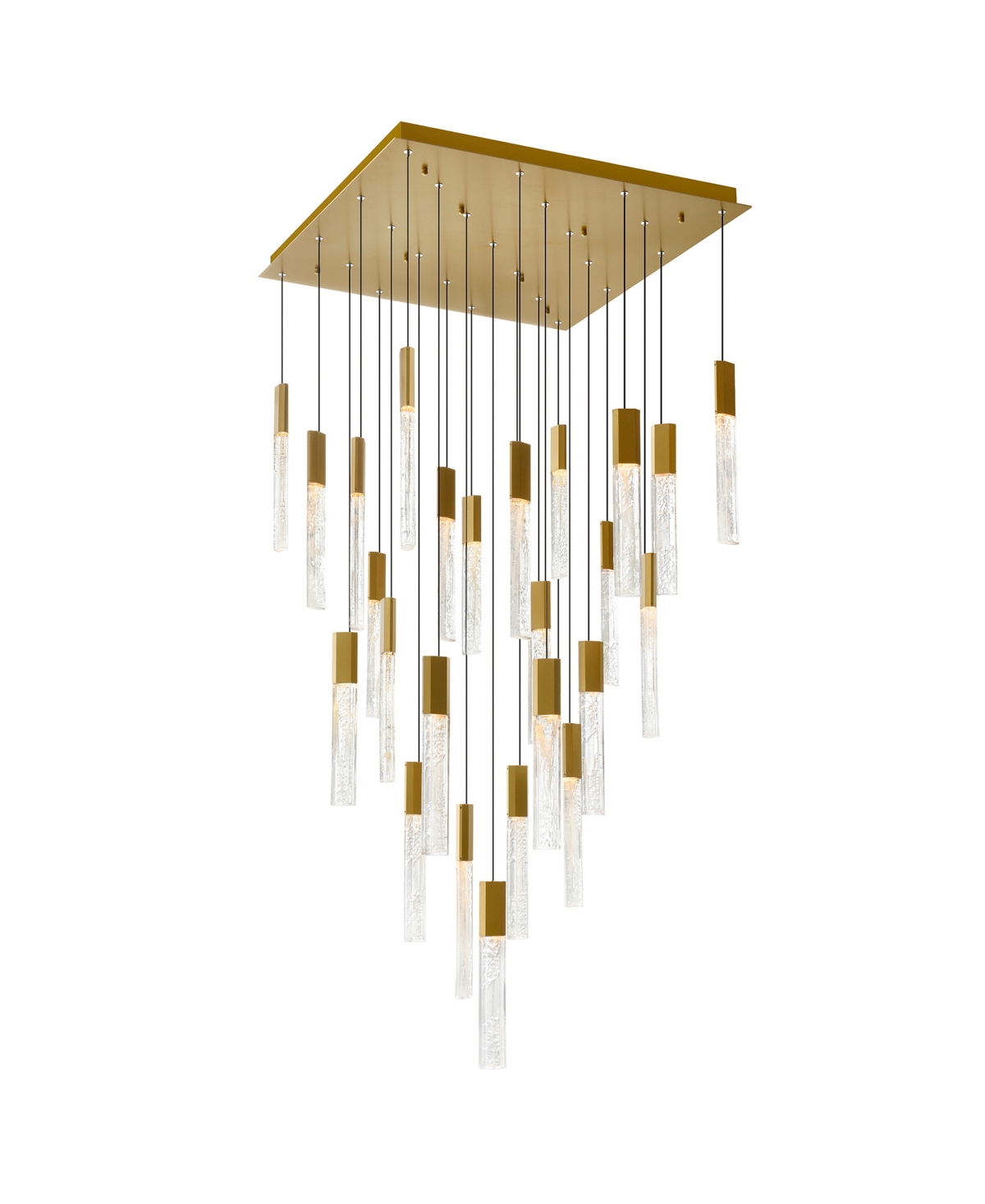 Shop Cwi Lighting 16" Metal Greta Integrated Led Chandelier In Brass