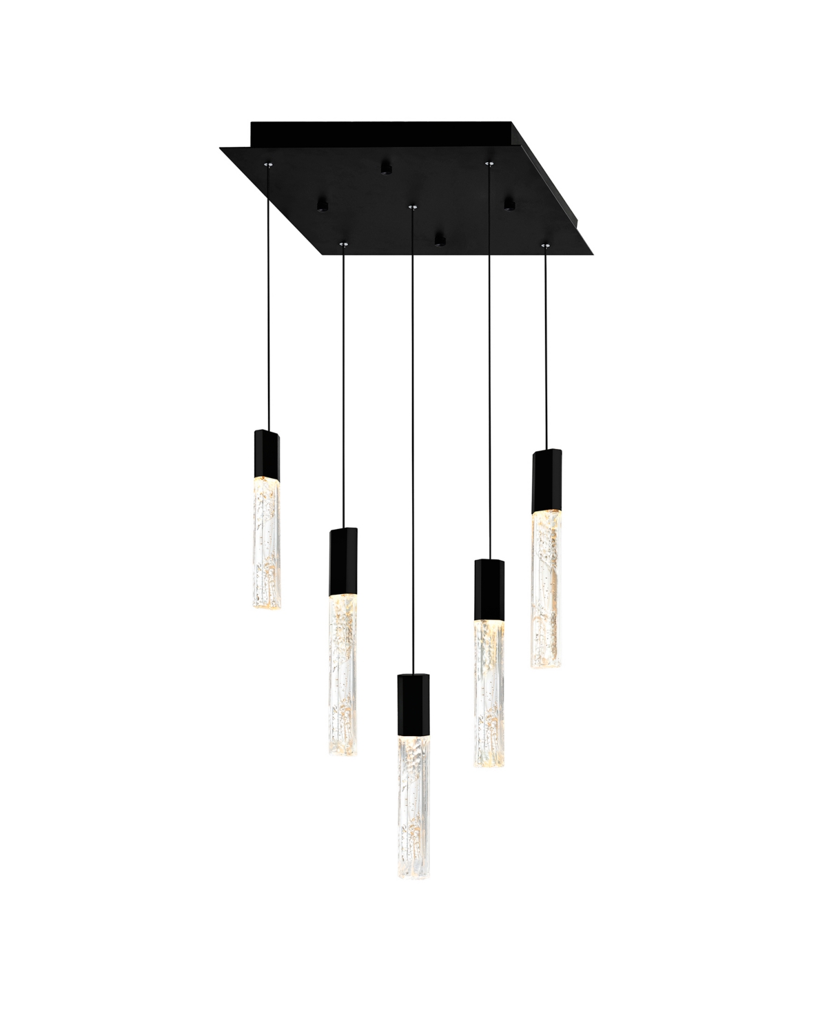 Cwi Lighting 16" Metal Greta Integrated Led Mini Pendant In Black