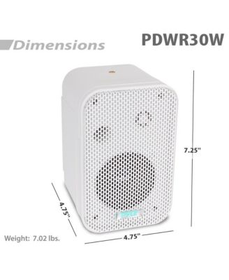 3.5" Indoor/Outdoor Waterproof Wall-Mount Speakers - 300W Max Power, Bass Reflex Vent, Heavy Duty Construction