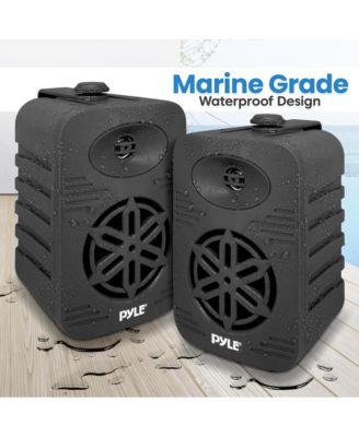 5.25” 2-Way Bluetooth Wireless Speaker System - Waterproof, 500W Max Power, 1/2” Tweeter, Compact Design (Black)