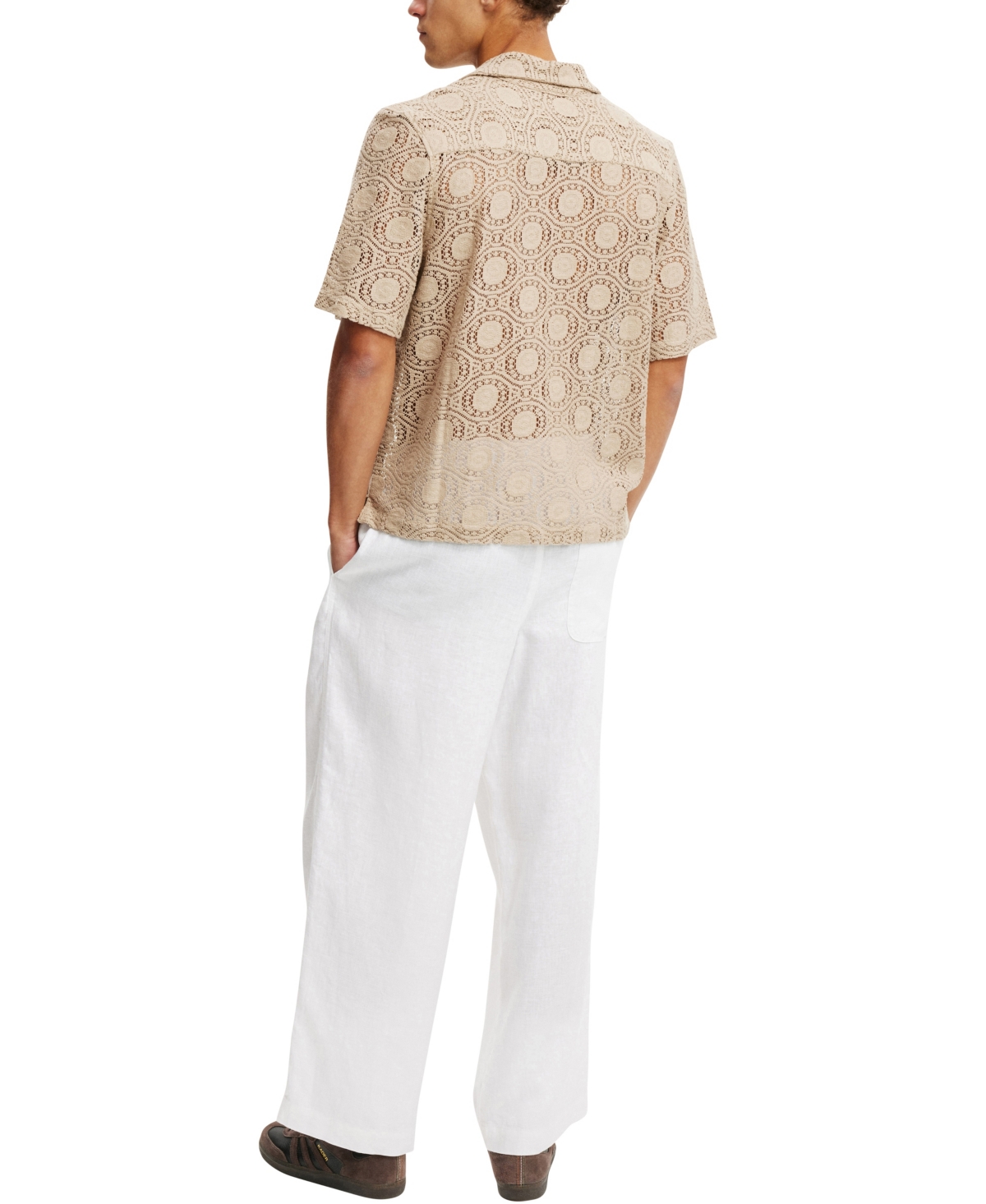 Shop Cotton On Men's Super Baggy Linen Pant In White